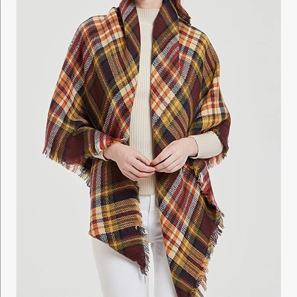 Plaid Blanket Scarf - Picture 4 of 4
